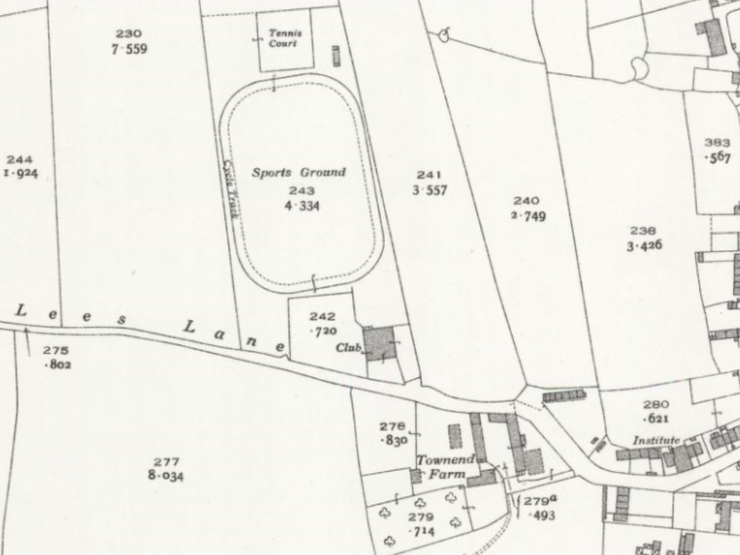 Mansfield - Lees Lane Sports Ground : Map credit National Library of Scotland
